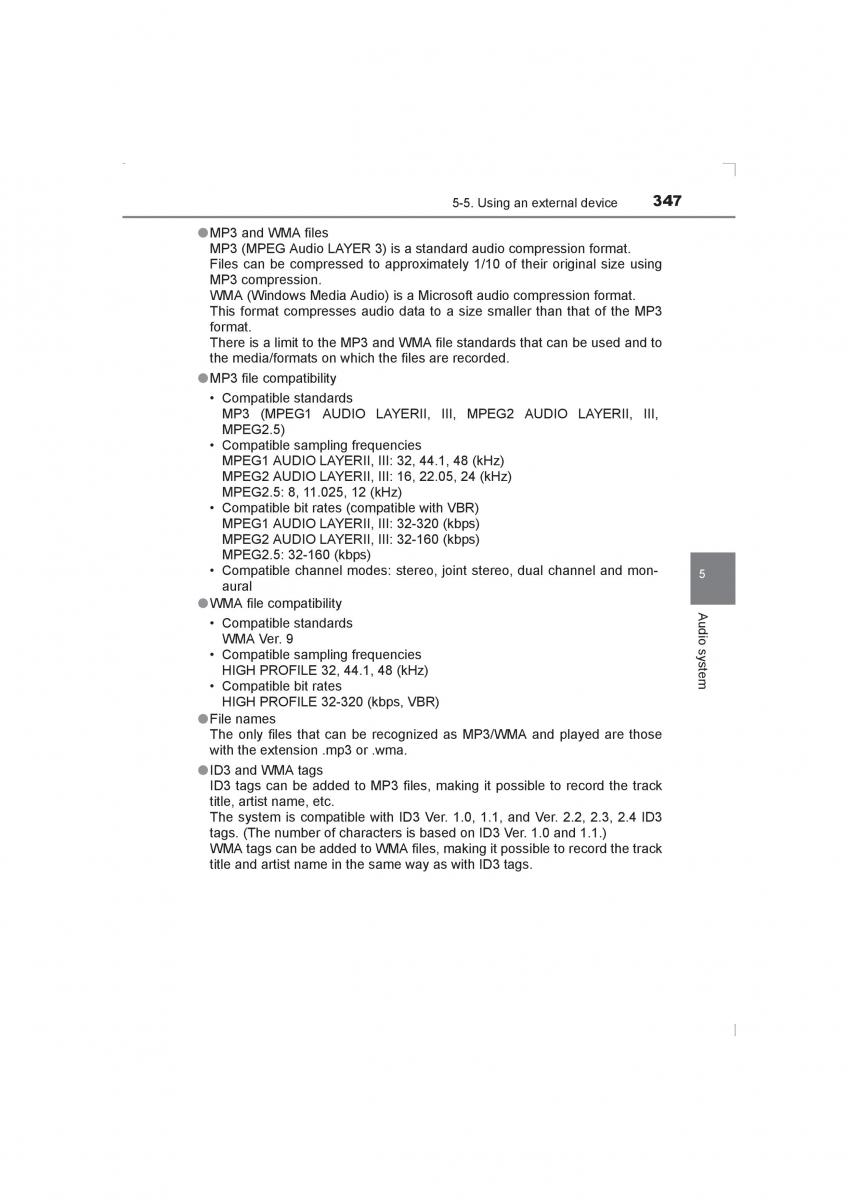 Toyota Avensis IV 4 owners manual / page 347