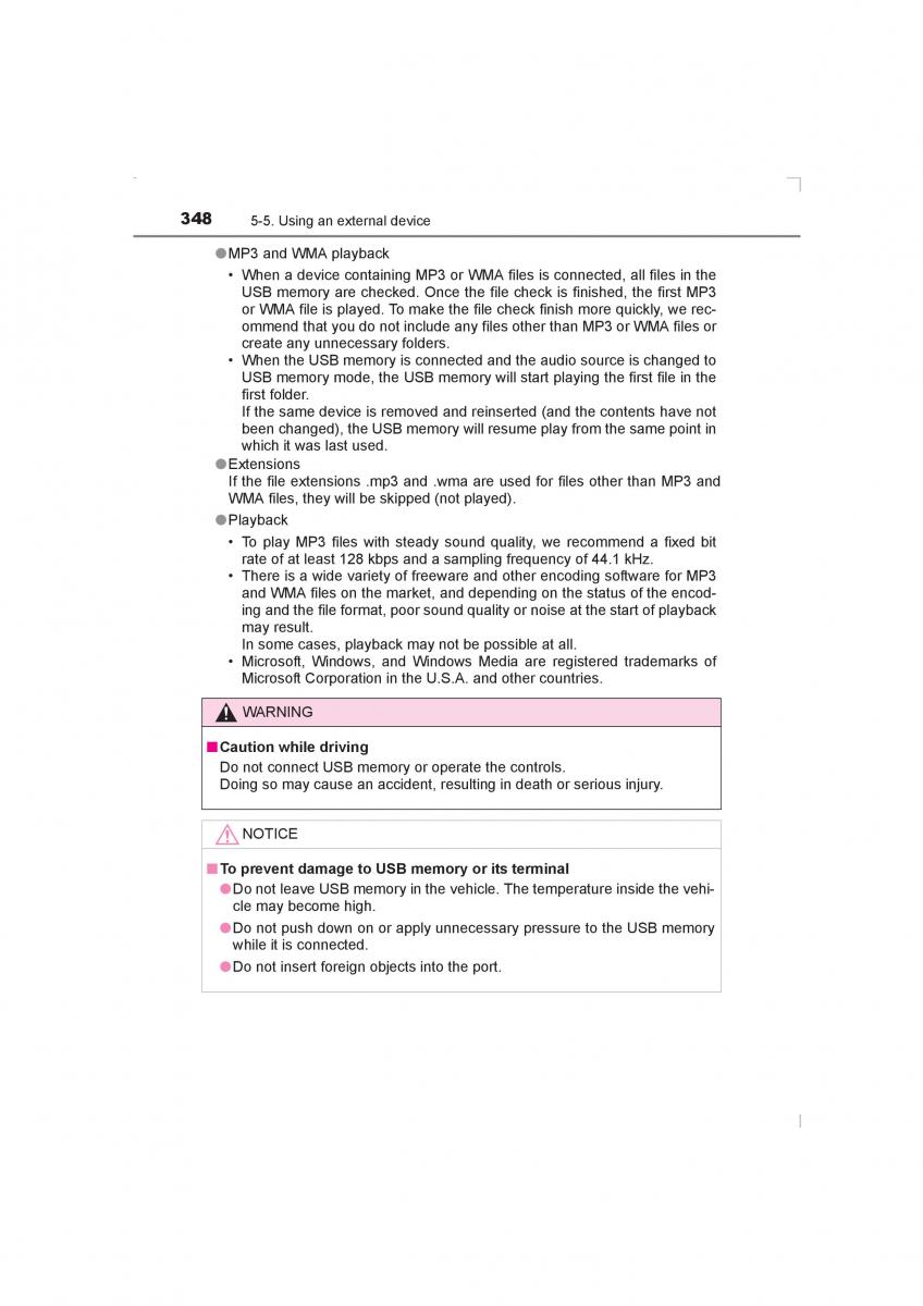 Toyota Avensis IV 4 owners manual / page 348