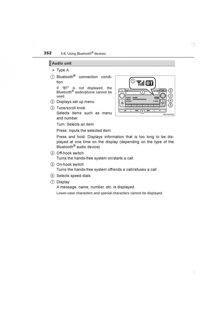 Toyota Avensis IV 4 owners manual / page 352