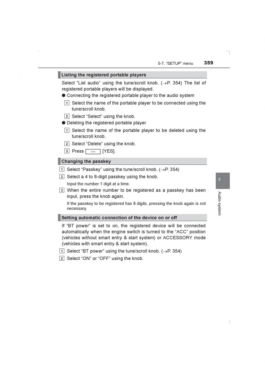 Toyota Avensis IV 4 owners manual / page 359