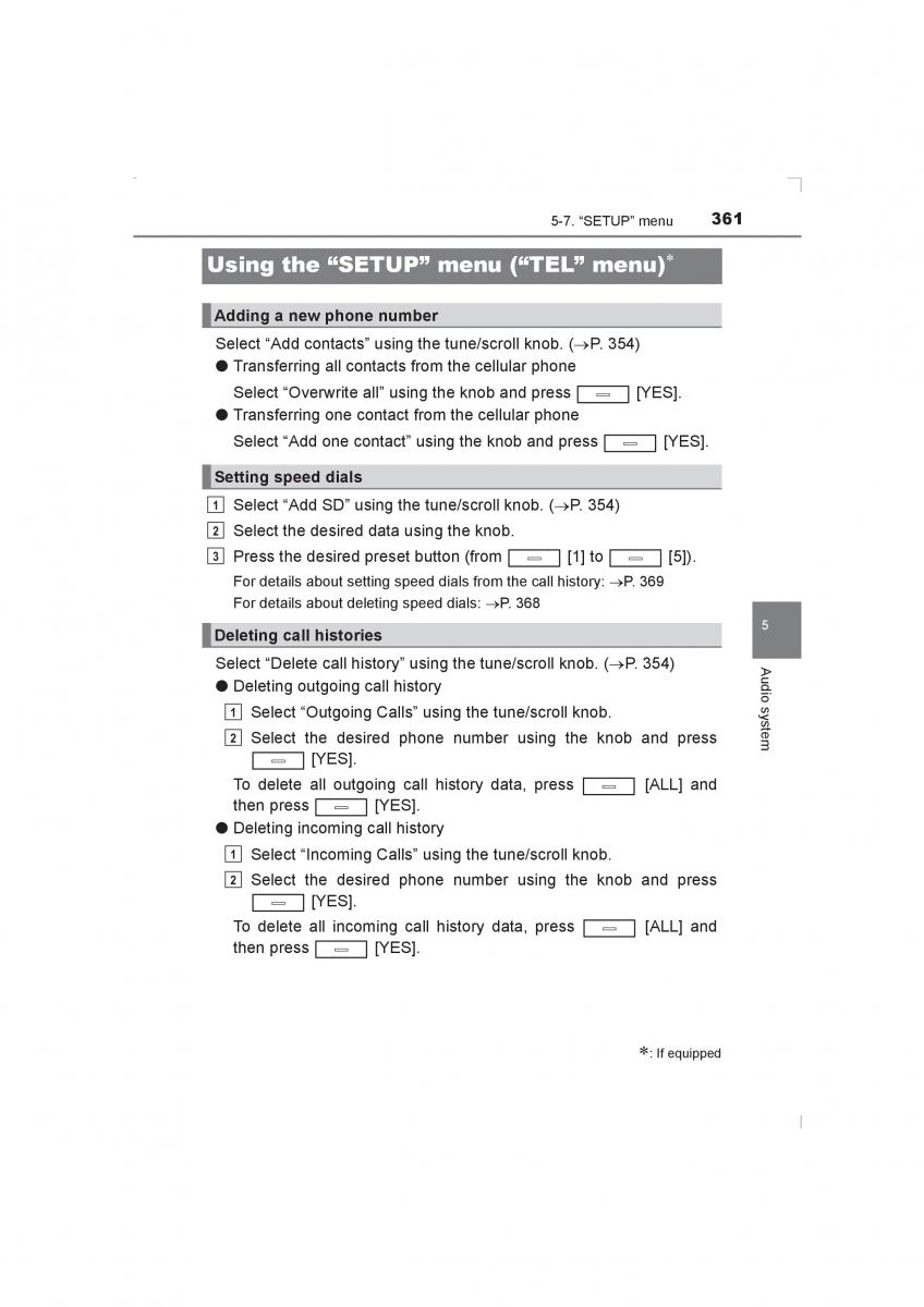 Toyota Avensis IV 4 owners manual / page 361