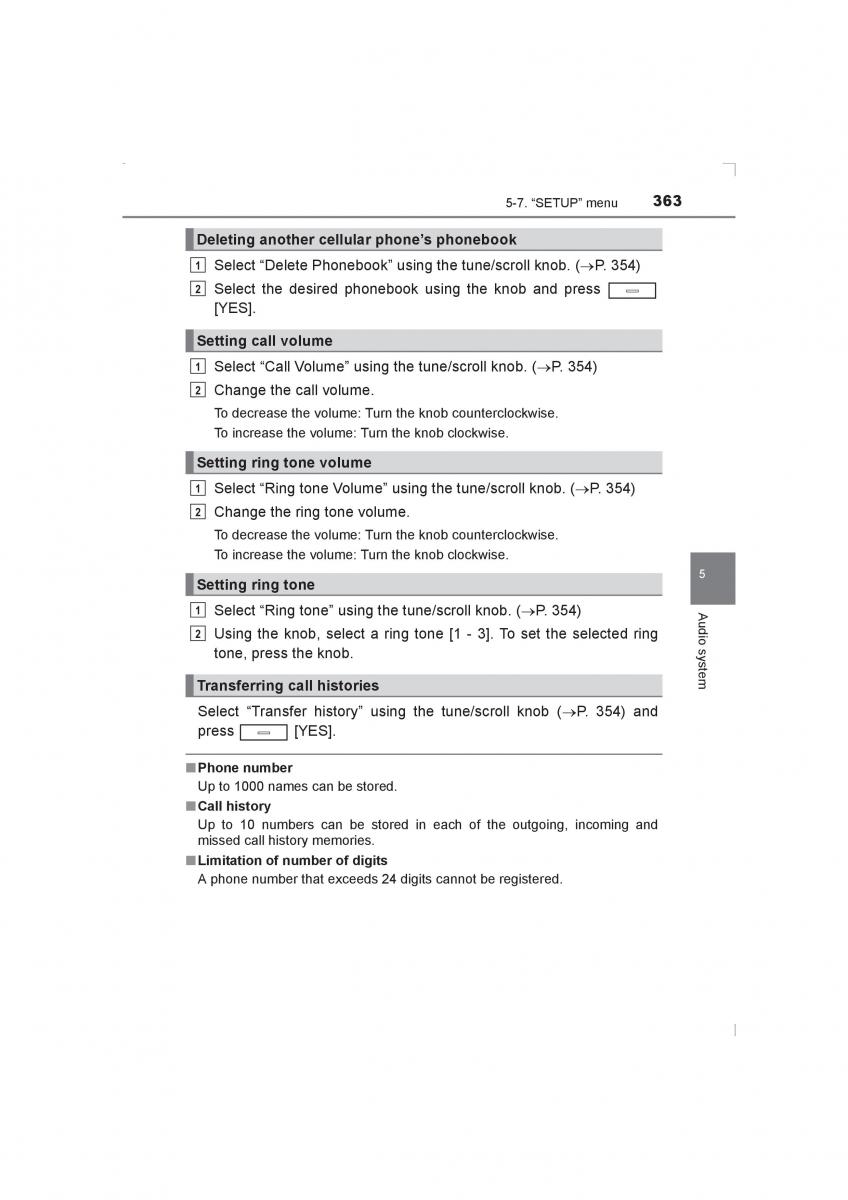 Toyota Avensis IV 4 owners manual / page 363