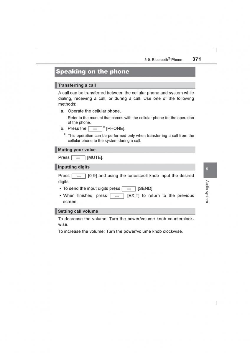 Toyota Avensis IV 4 owners manual / page 371