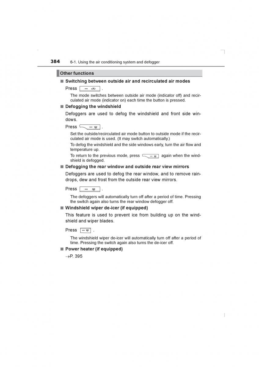 Toyota Avensis IV 4 owners manual / page 384