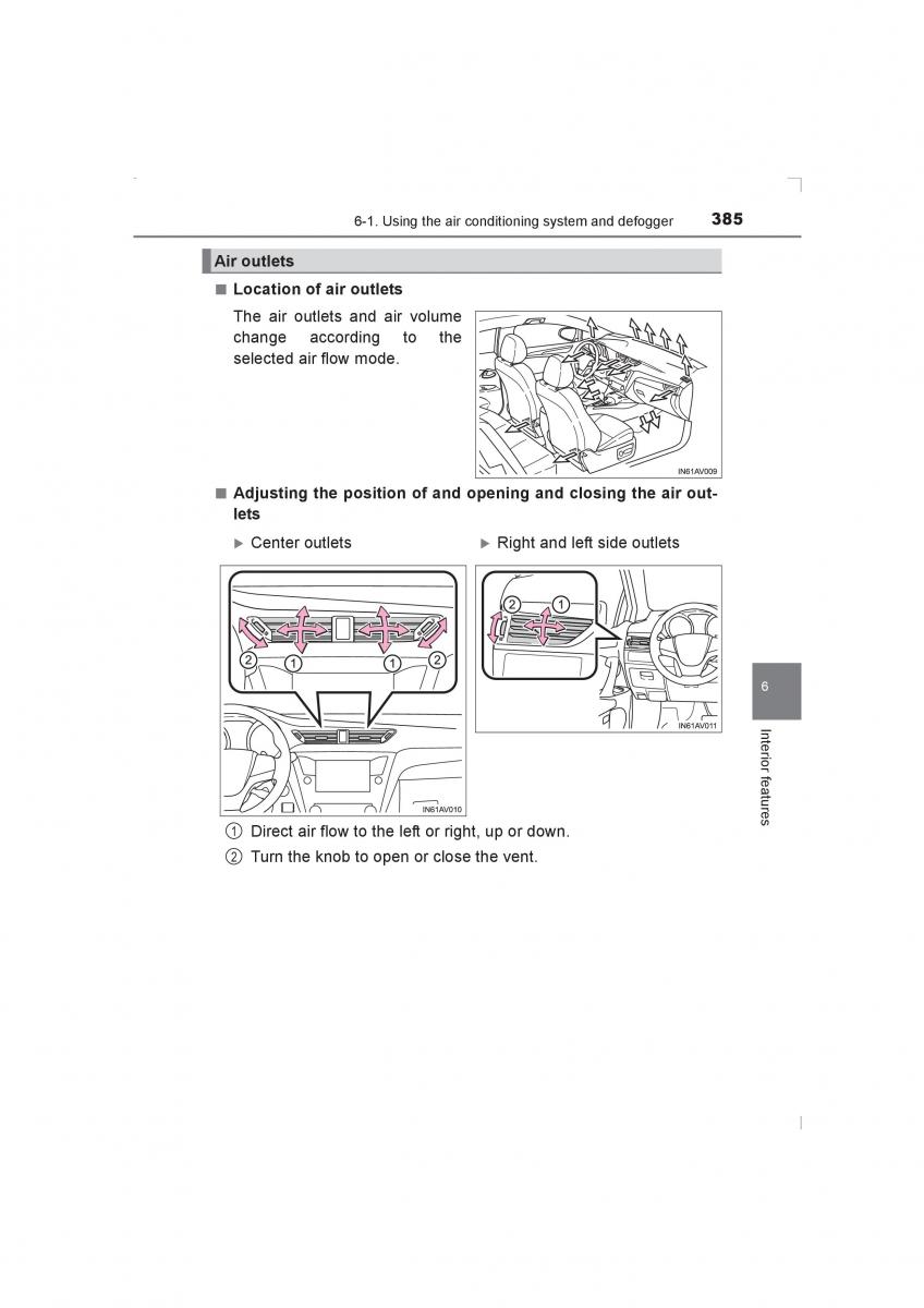 Toyota Avensis IV 4 owners manual / page 385