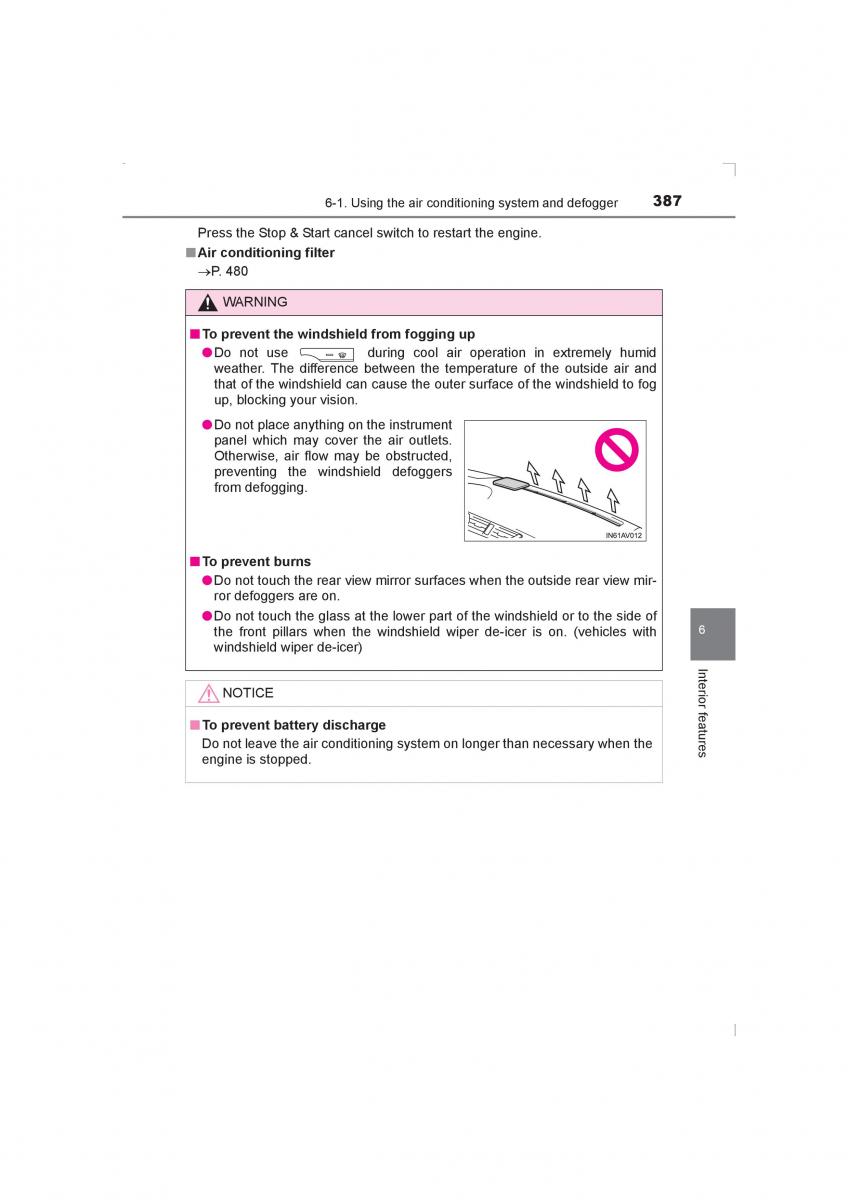 Toyota Avensis IV 4 owners manual / page 387