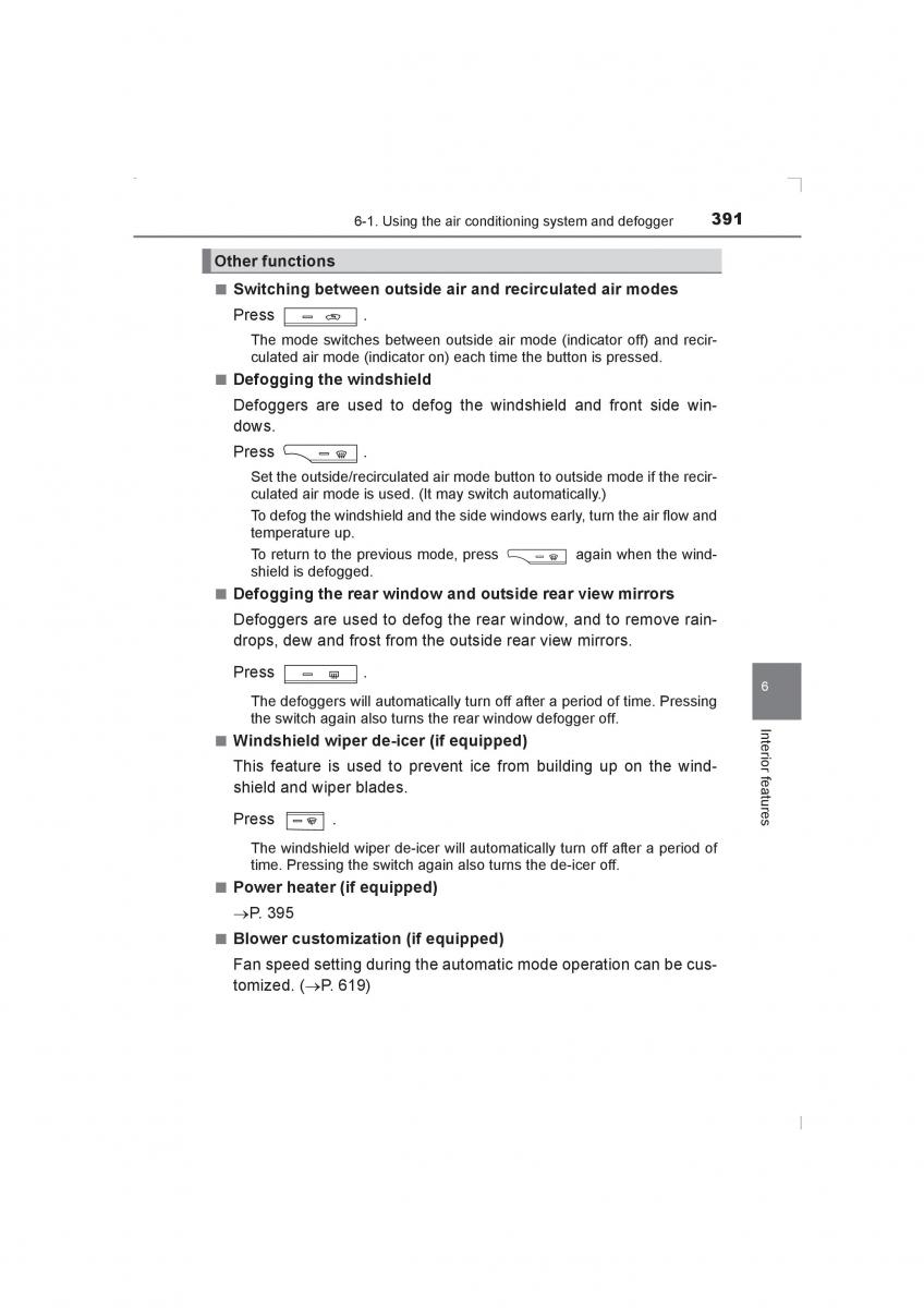 Toyota Avensis IV 4 owners manual / page 391