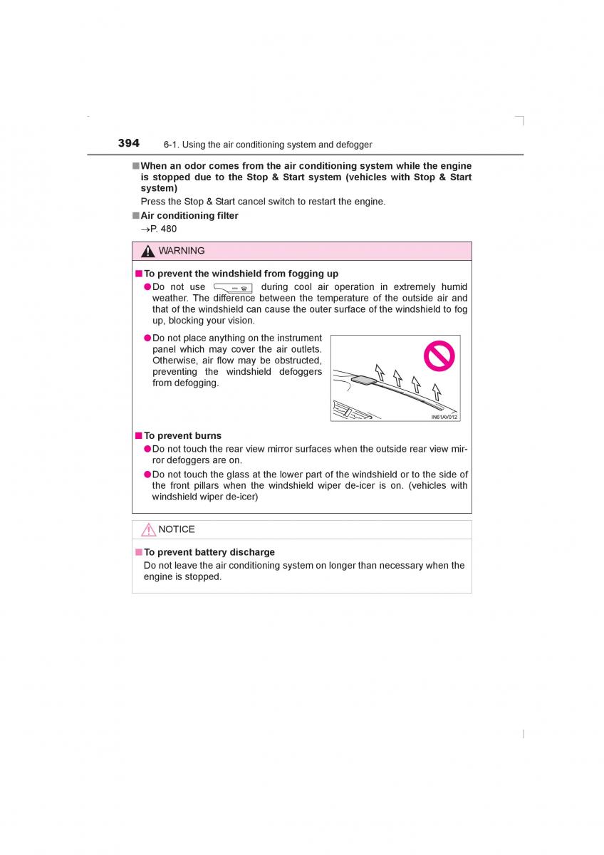 Toyota Avensis IV 4 owners manual / page 394