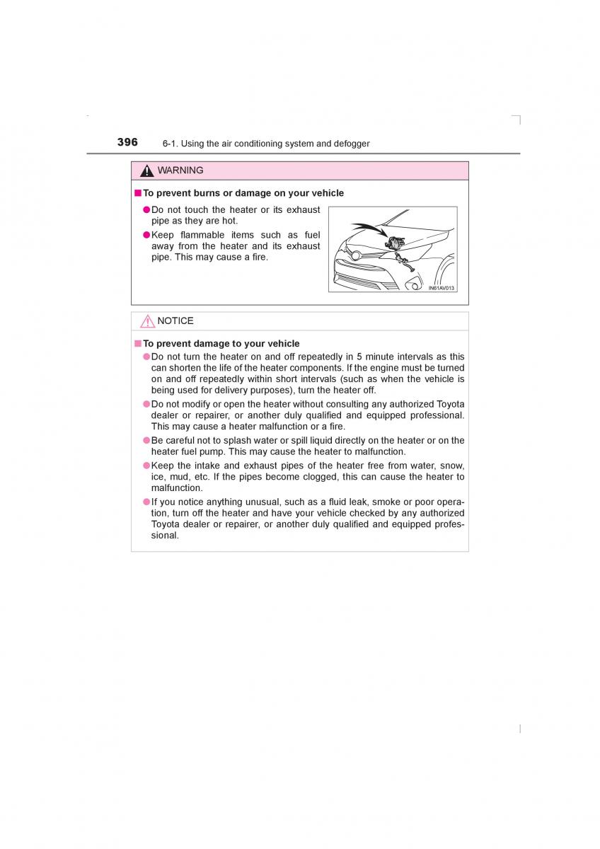 Toyota Avensis IV 4 owners manual / page 396