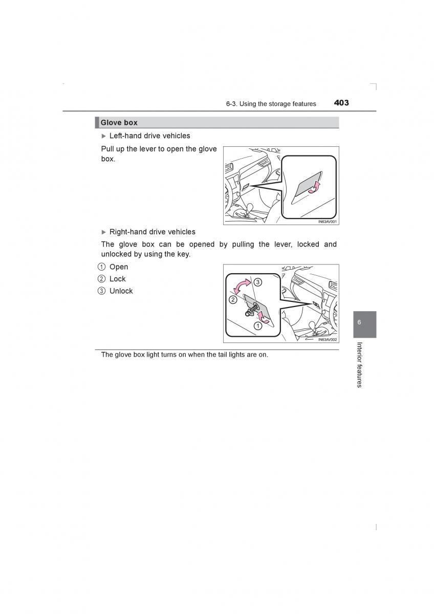 Toyota Avensis IV 4 owners manual / page 403