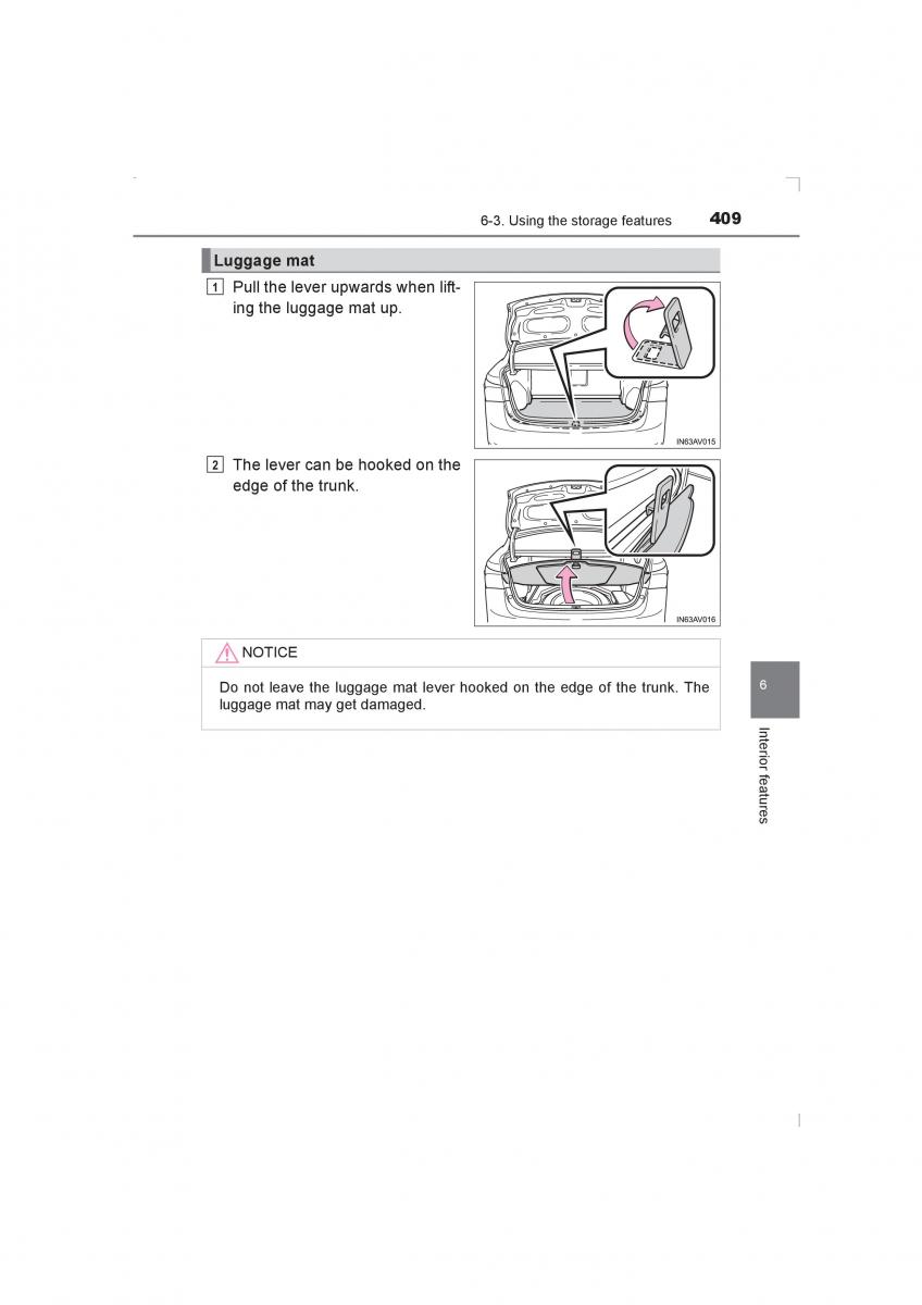 Toyota Avensis IV 4 owners manual / page 409