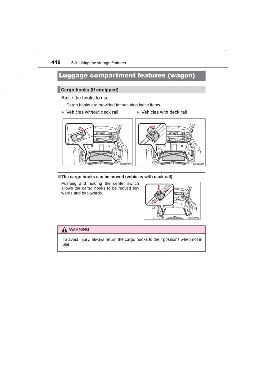 Toyota Avensis IV 4 owners manual / page 410