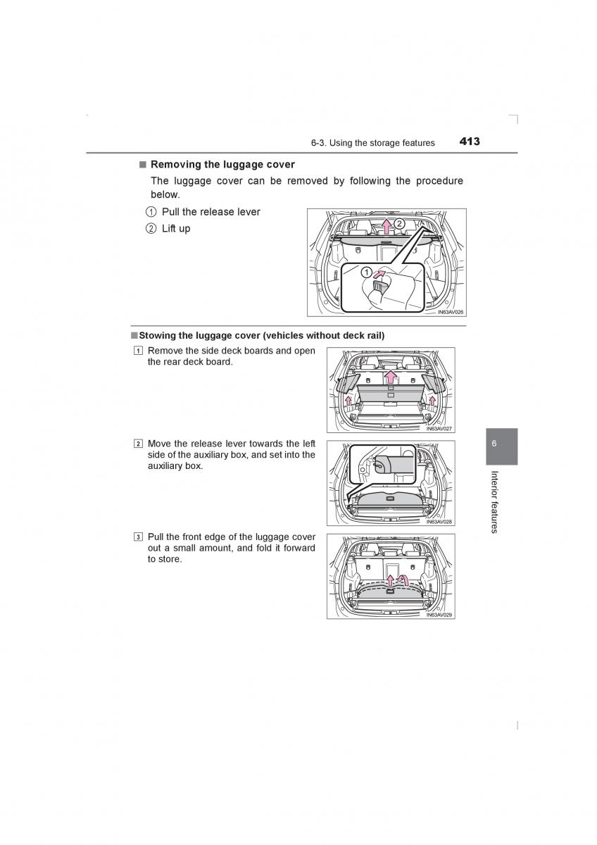 Toyota Avensis IV 4 owners manual / page 413