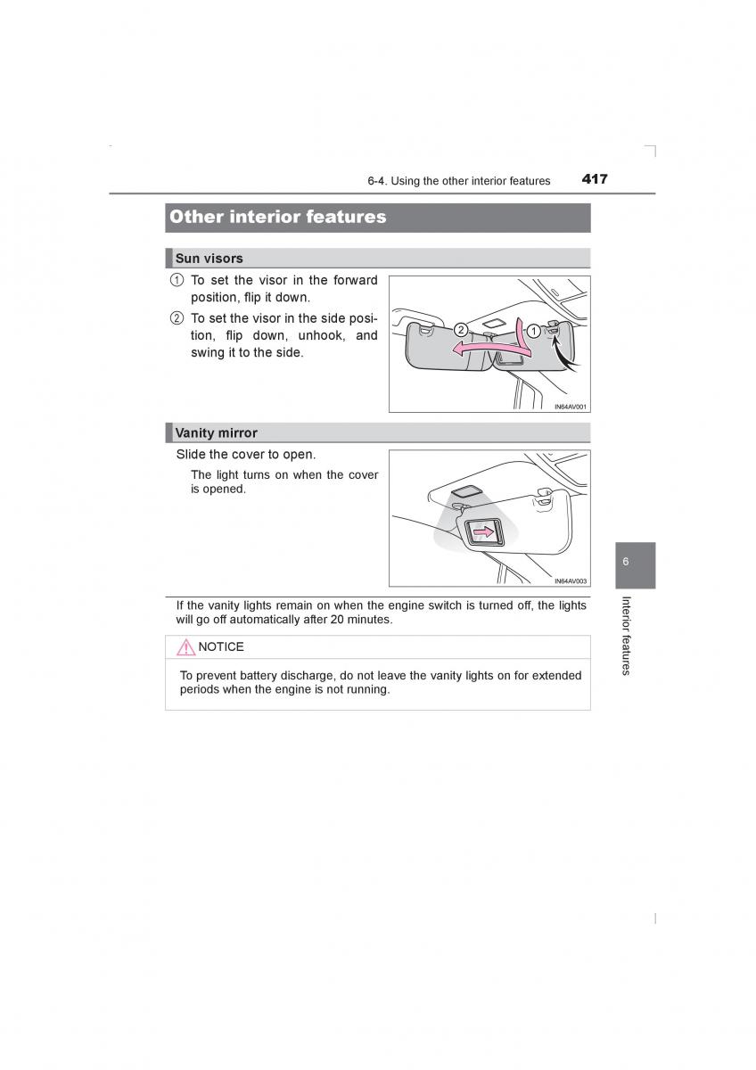 Toyota Avensis IV 4 owners manual / page 417