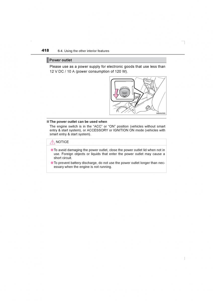 Toyota Avensis IV 4 owners manual / page 418