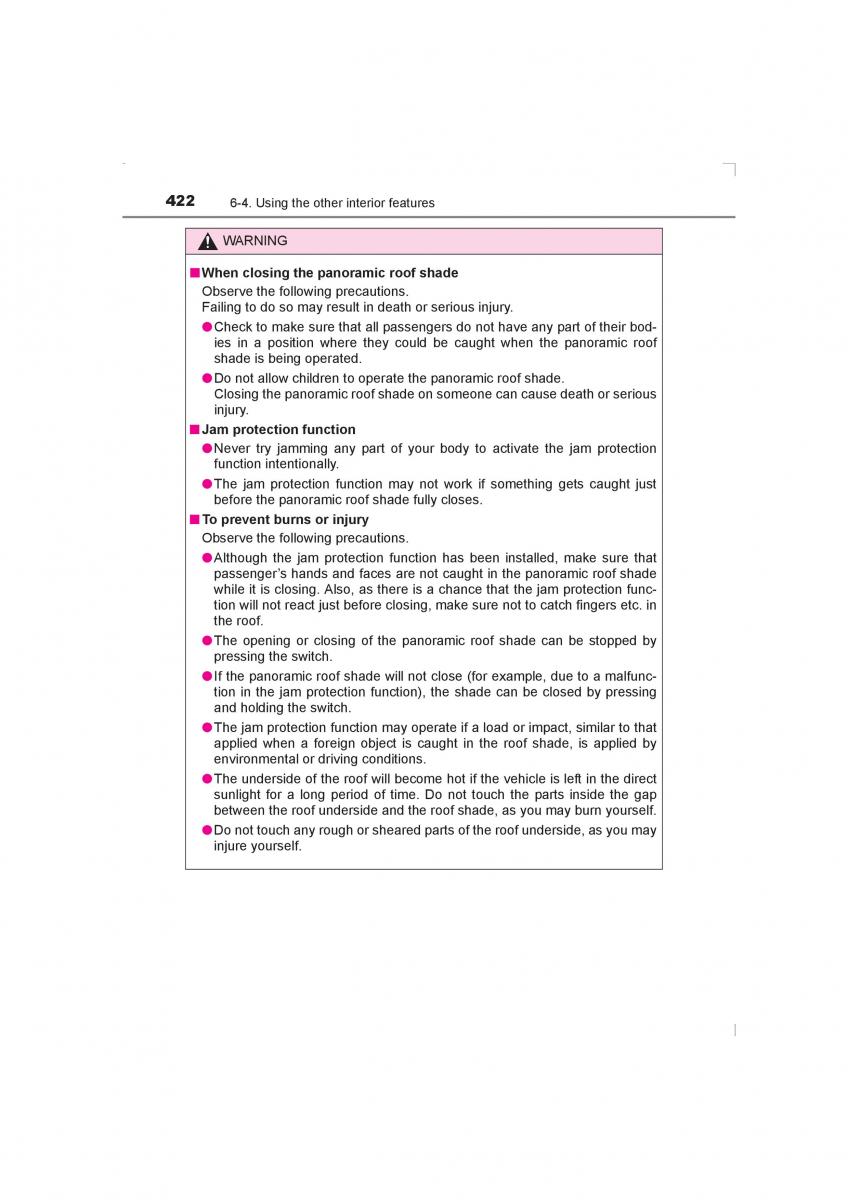 Toyota Avensis IV 4 owners manual / page 422