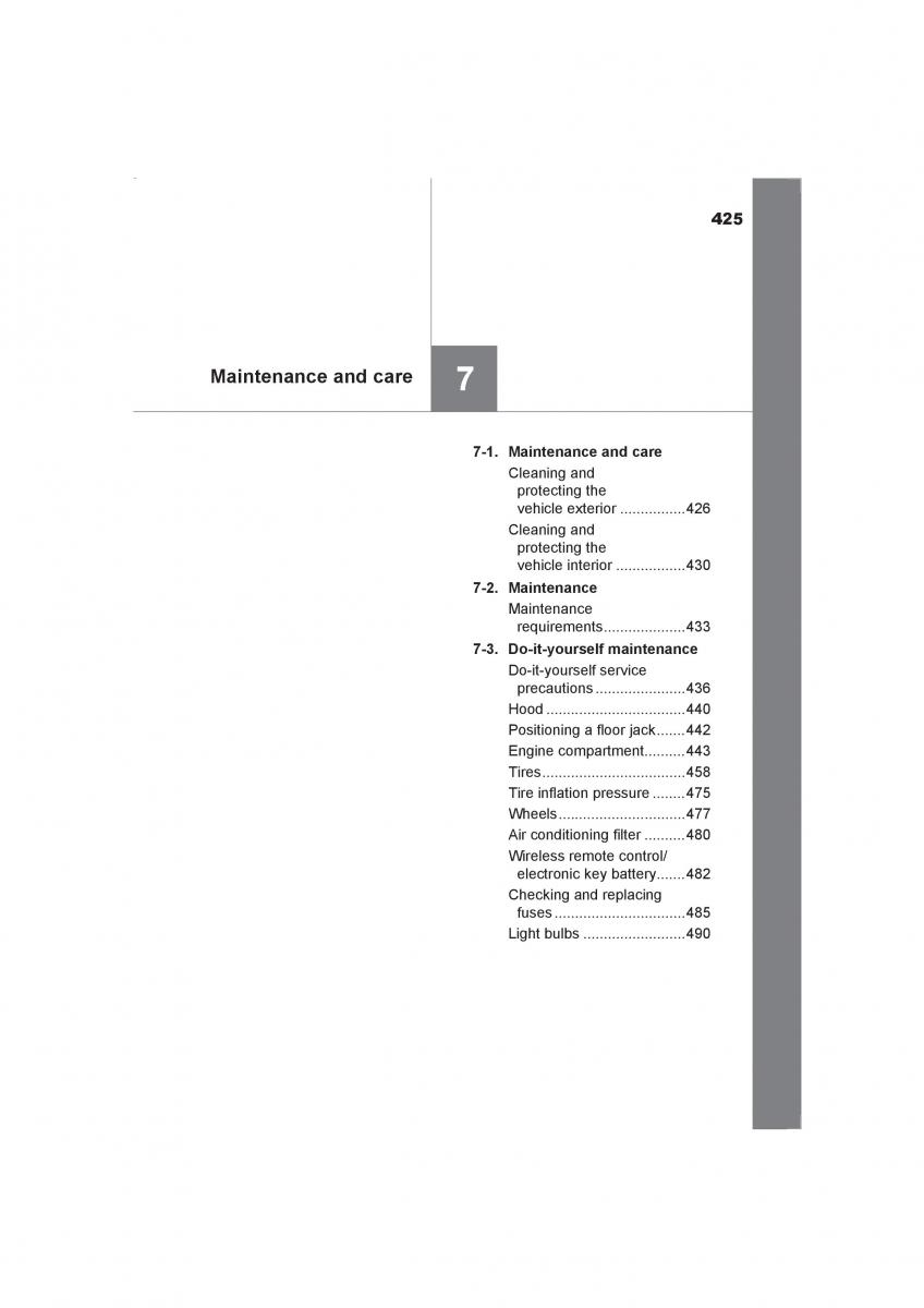 Toyota Avensis IV 4 owners manual / page 425