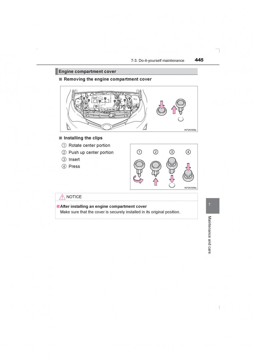 Toyota Avensis IV 4 owners manual / page 445