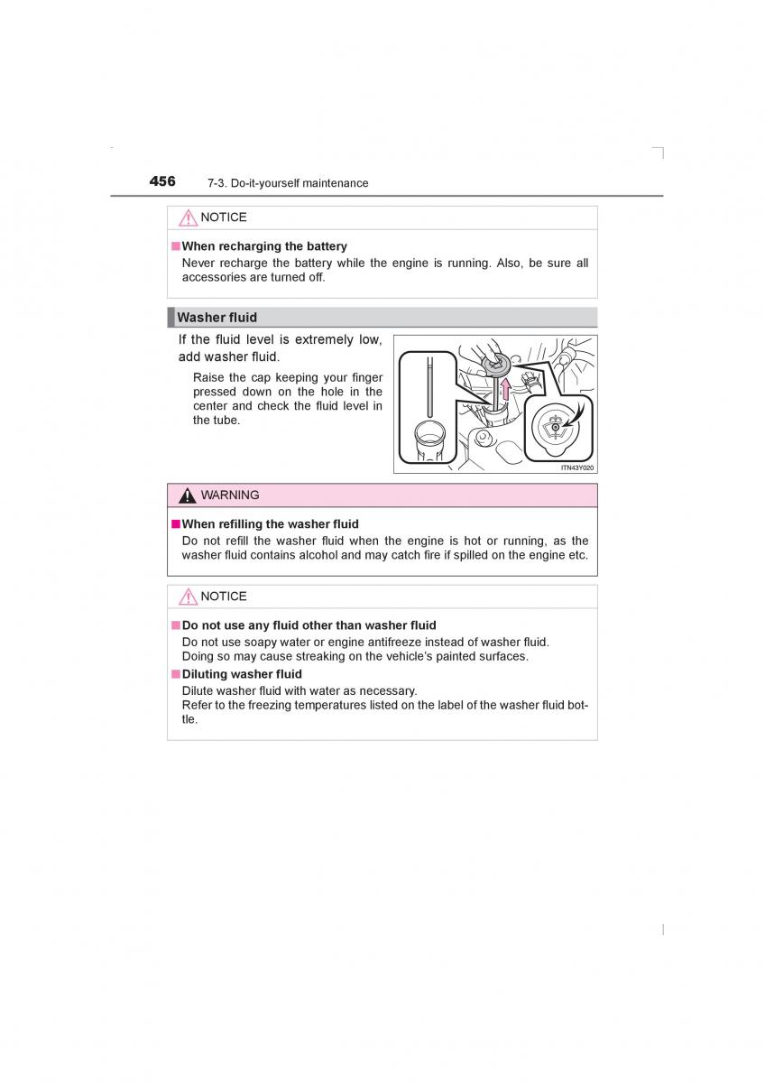 Toyota Avensis IV 4 owners manual / page 456