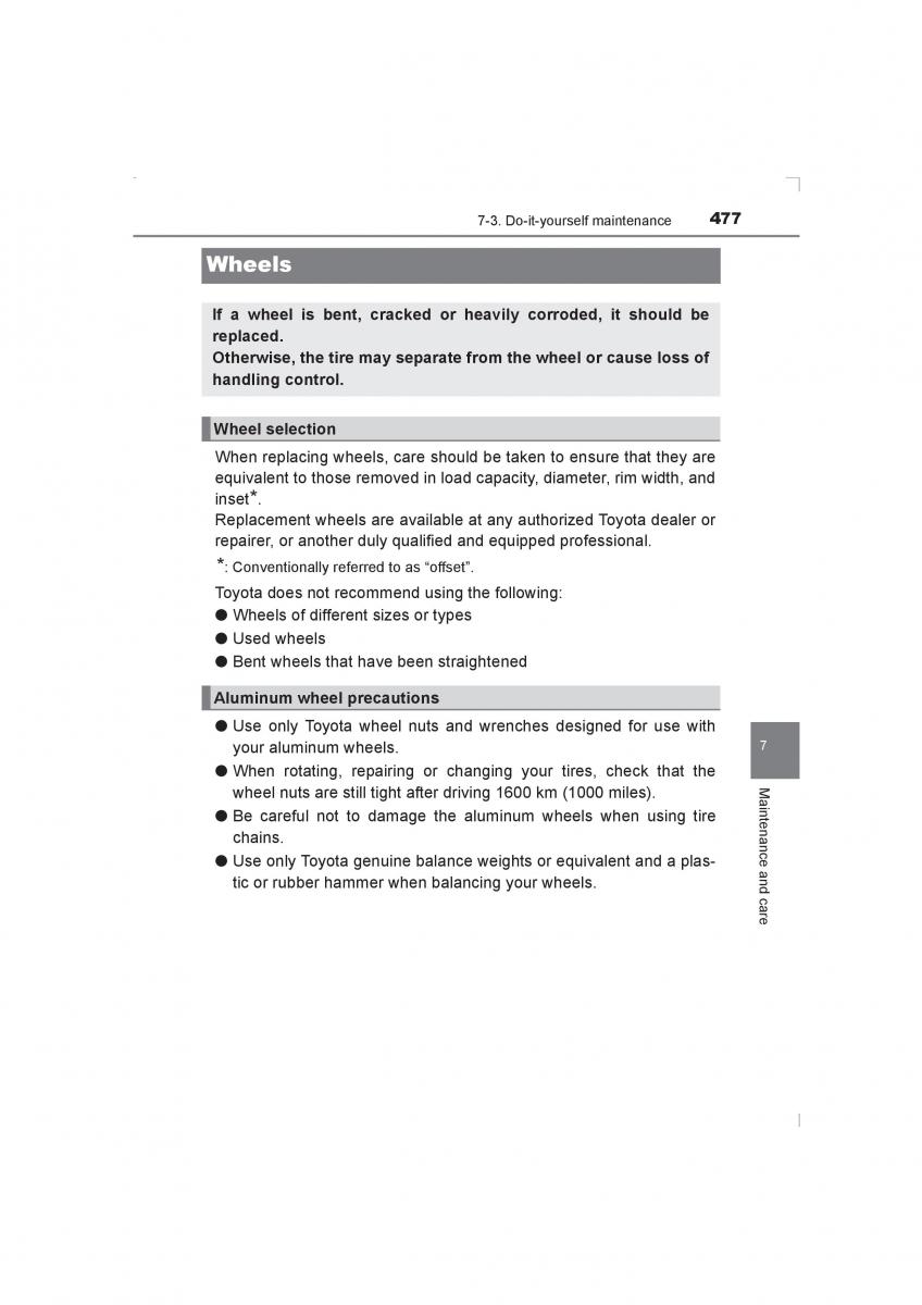 Toyota Avensis IV 4 owners manual / page 477