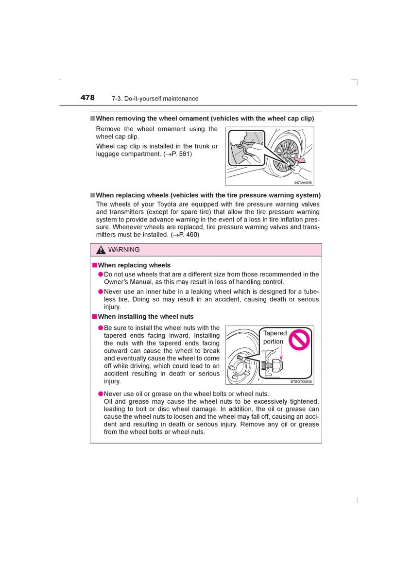 Toyota Avensis IV 4 owners manual / page 478