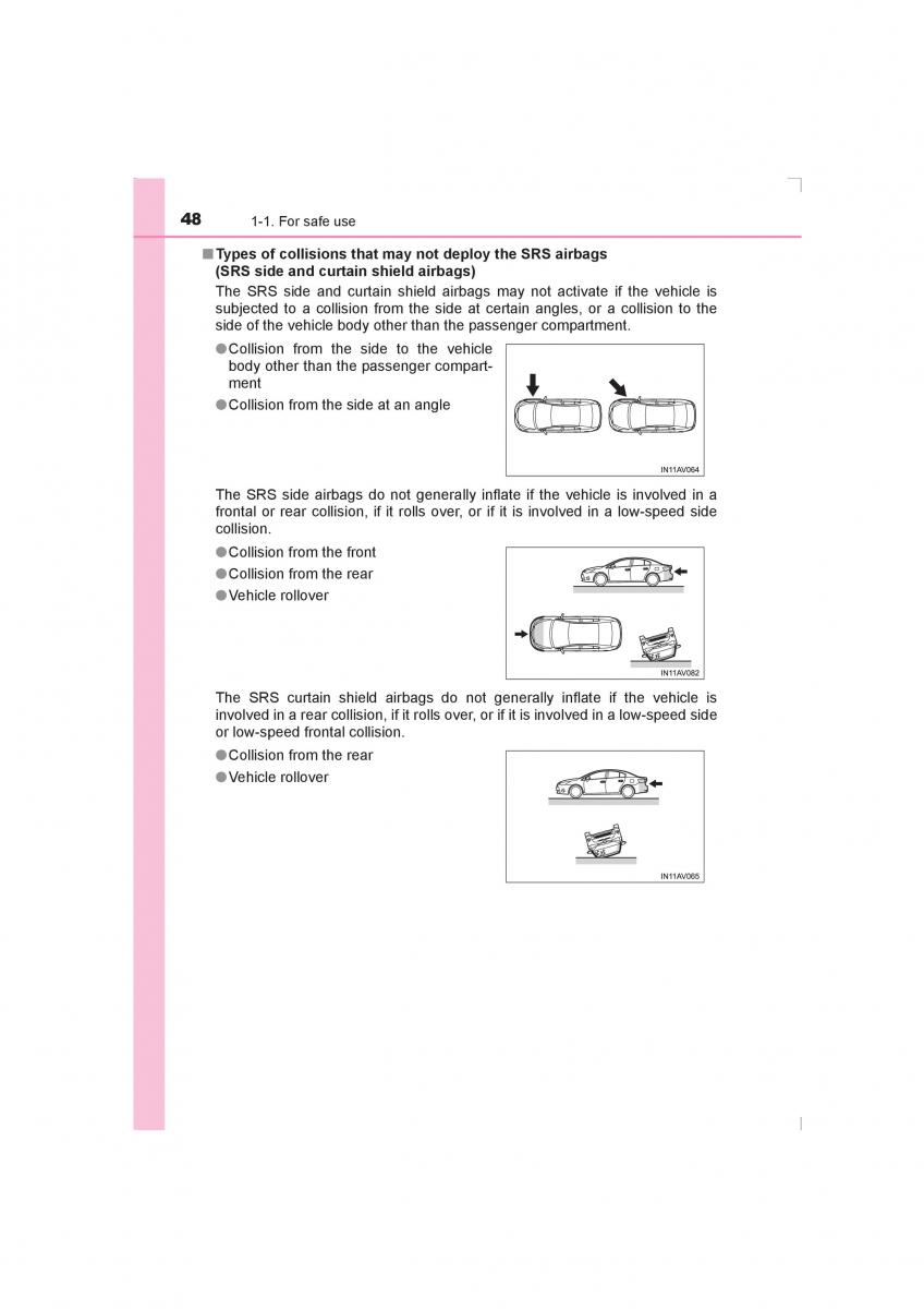 Toyota Avensis IV 4 owners manual / page 48