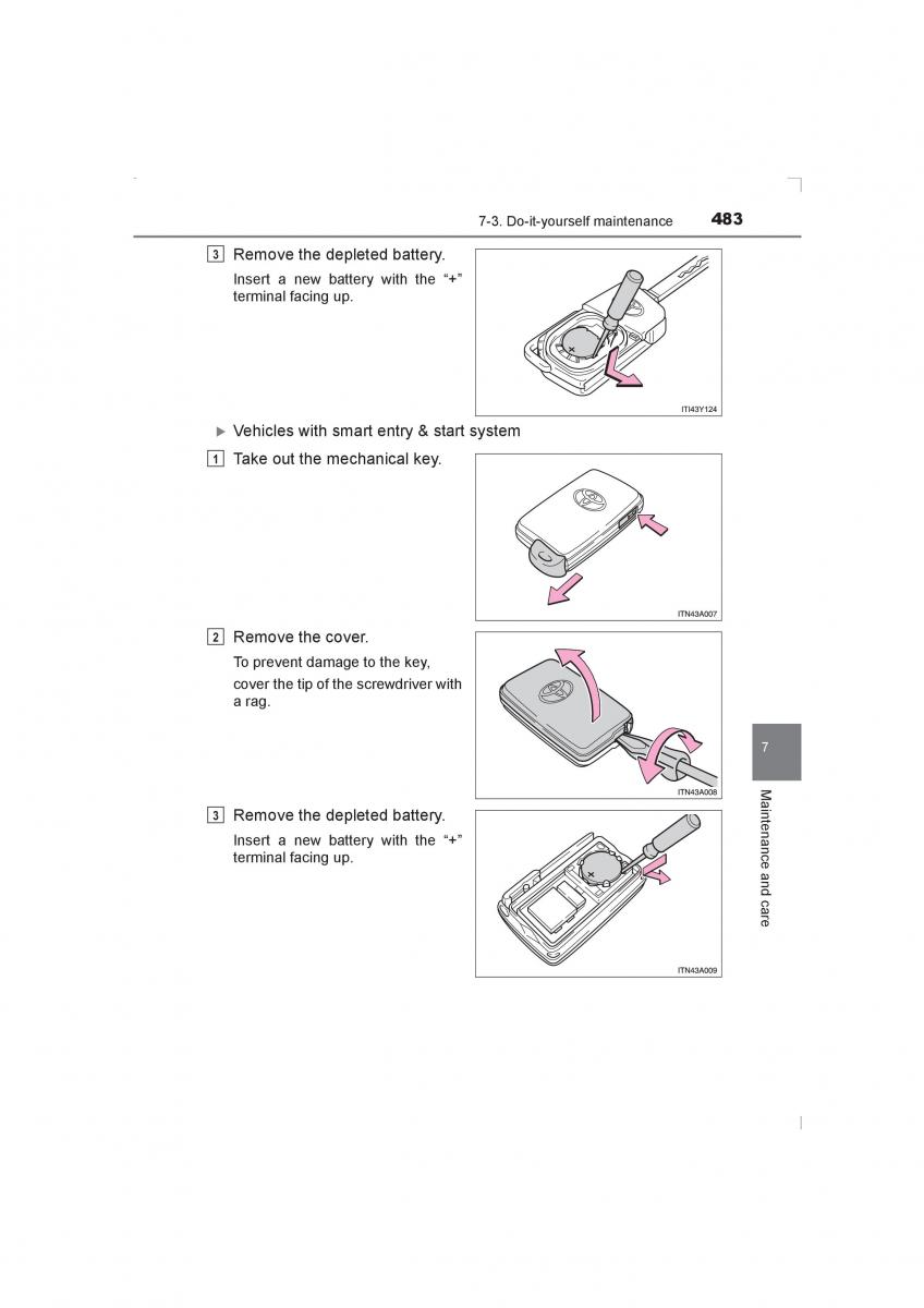 Toyota Avensis IV 4 owners manual / page 483