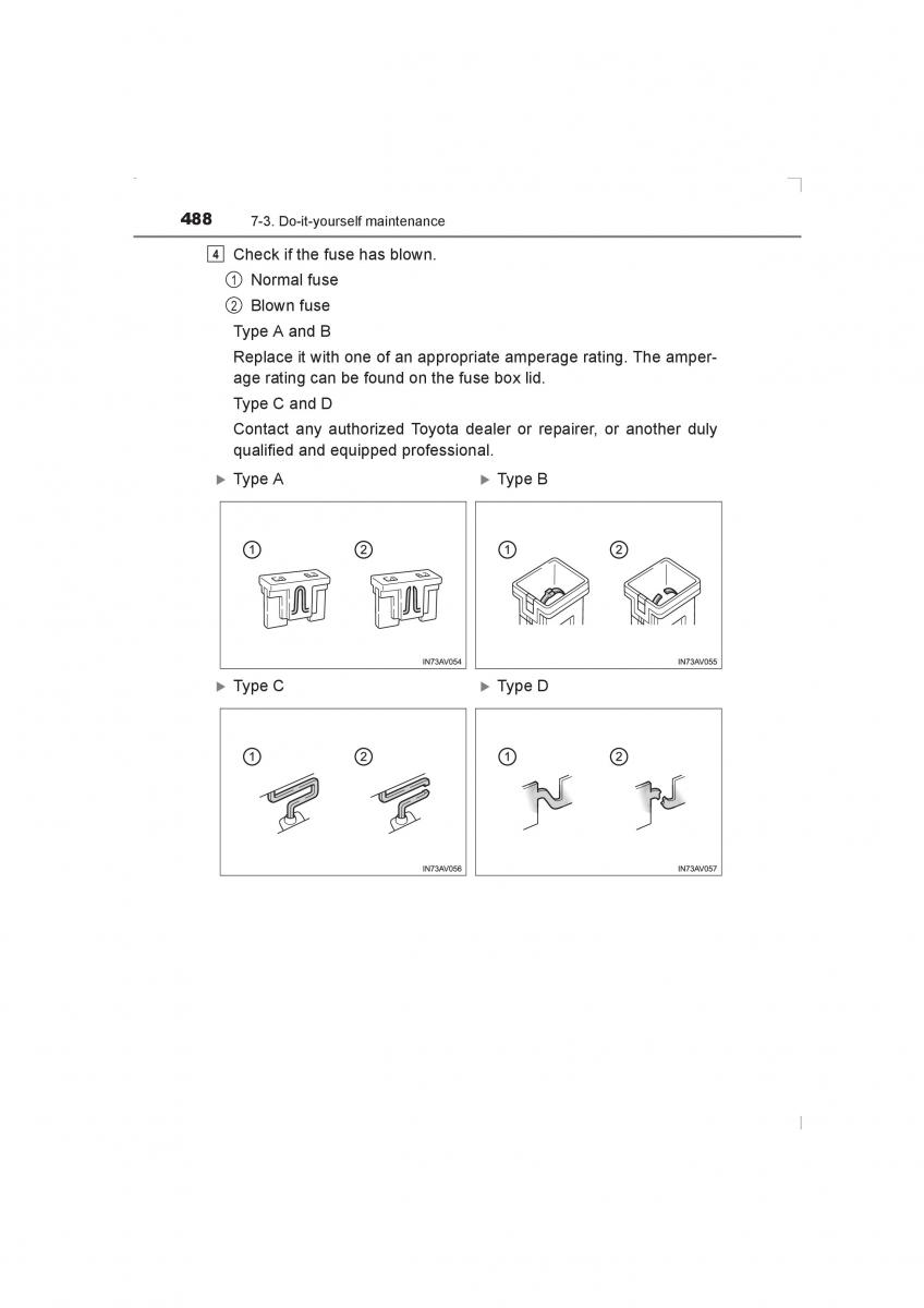 Toyota Avensis IV 4 owners manual / page 488