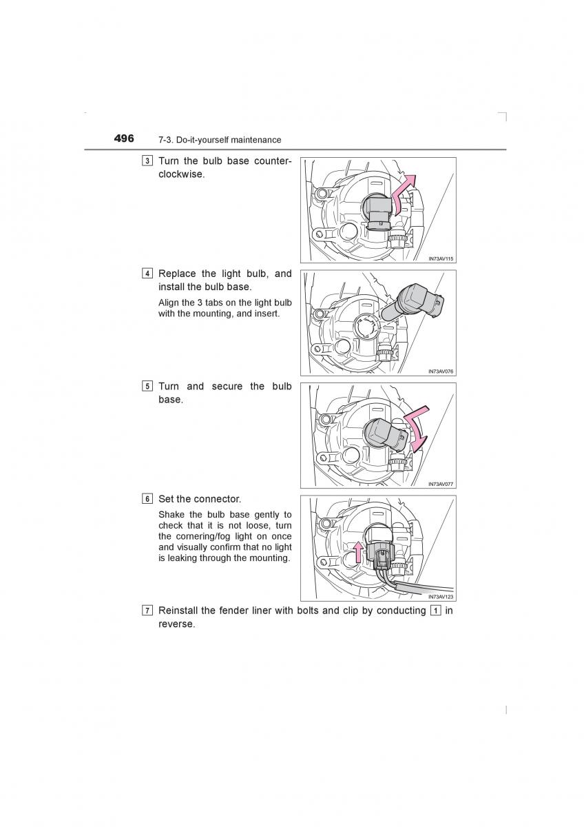 Toyota Avensis IV 4 owners manual / page 496