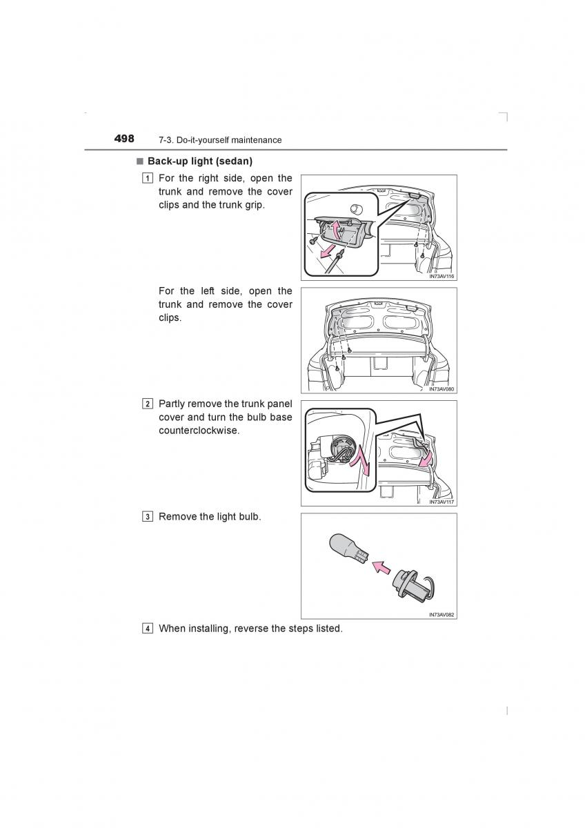 Toyota Avensis IV 4 owners manual / page 498