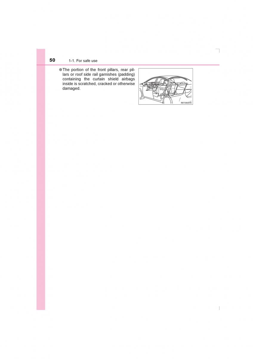 Toyota Avensis IV 4 owners manual / page 50