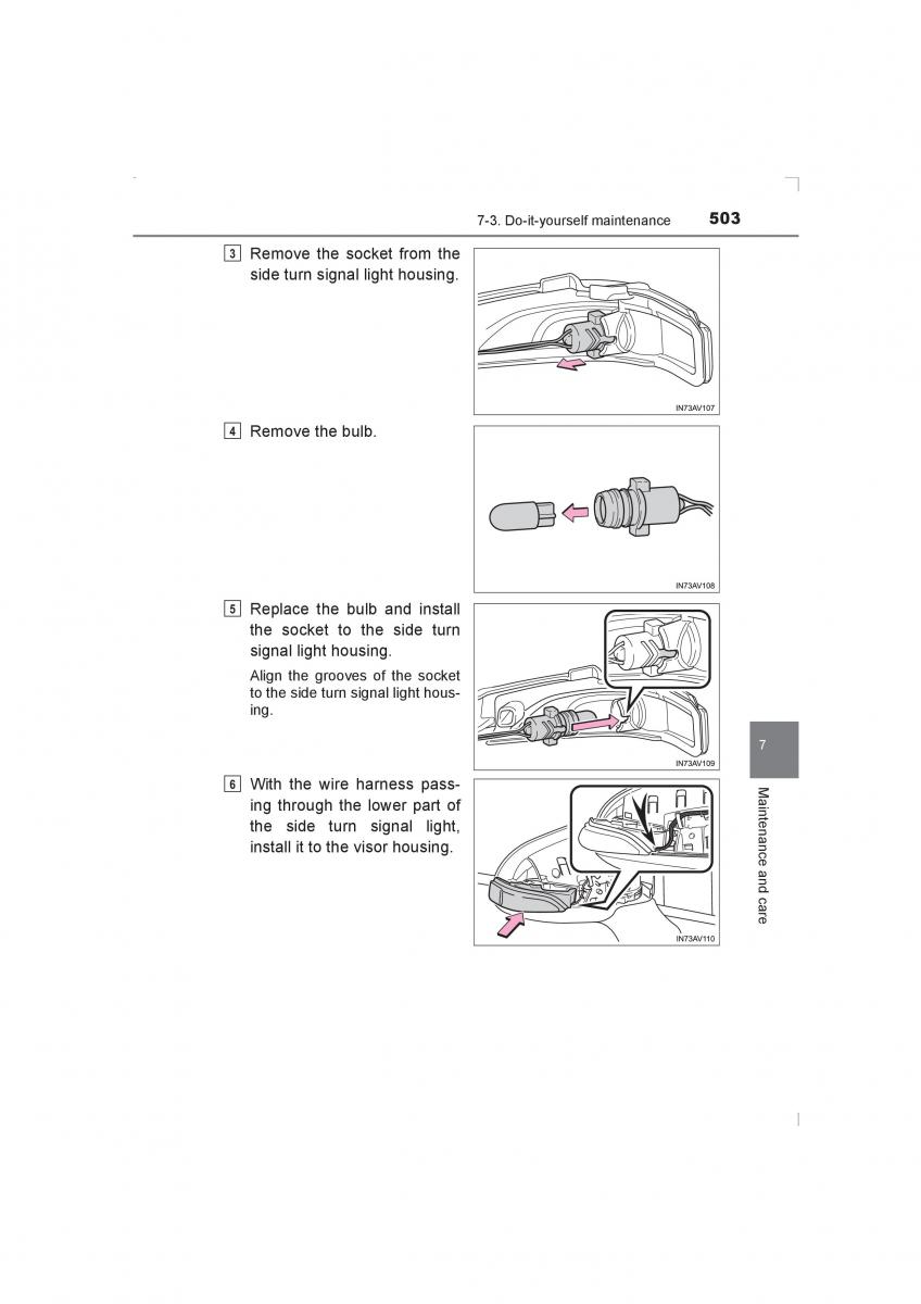 Toyota Avensis IV 4 owners manual / page 503