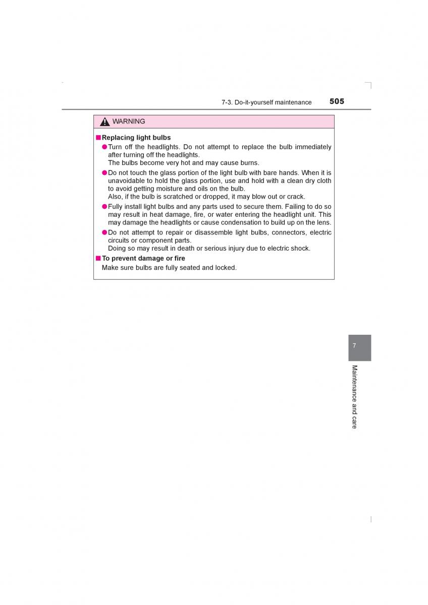 Toyota Avensis IV 4 owners manual / page 505