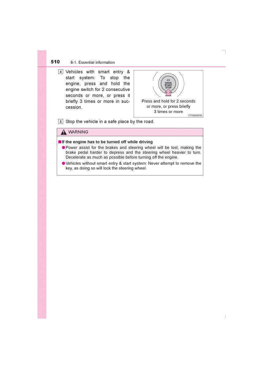 Toyota Avensis IV 4 owners manual / page 510