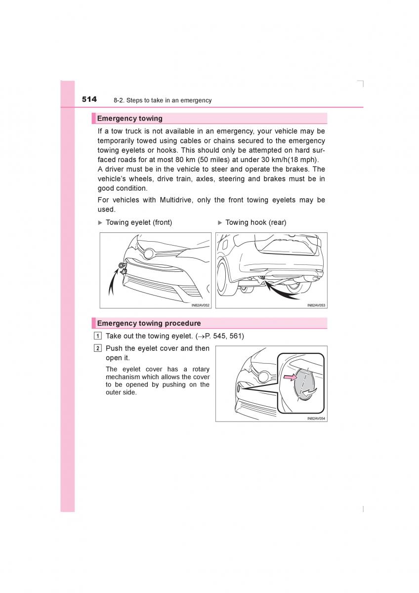 Toyota Avensis IV 4 owners manual / page 514