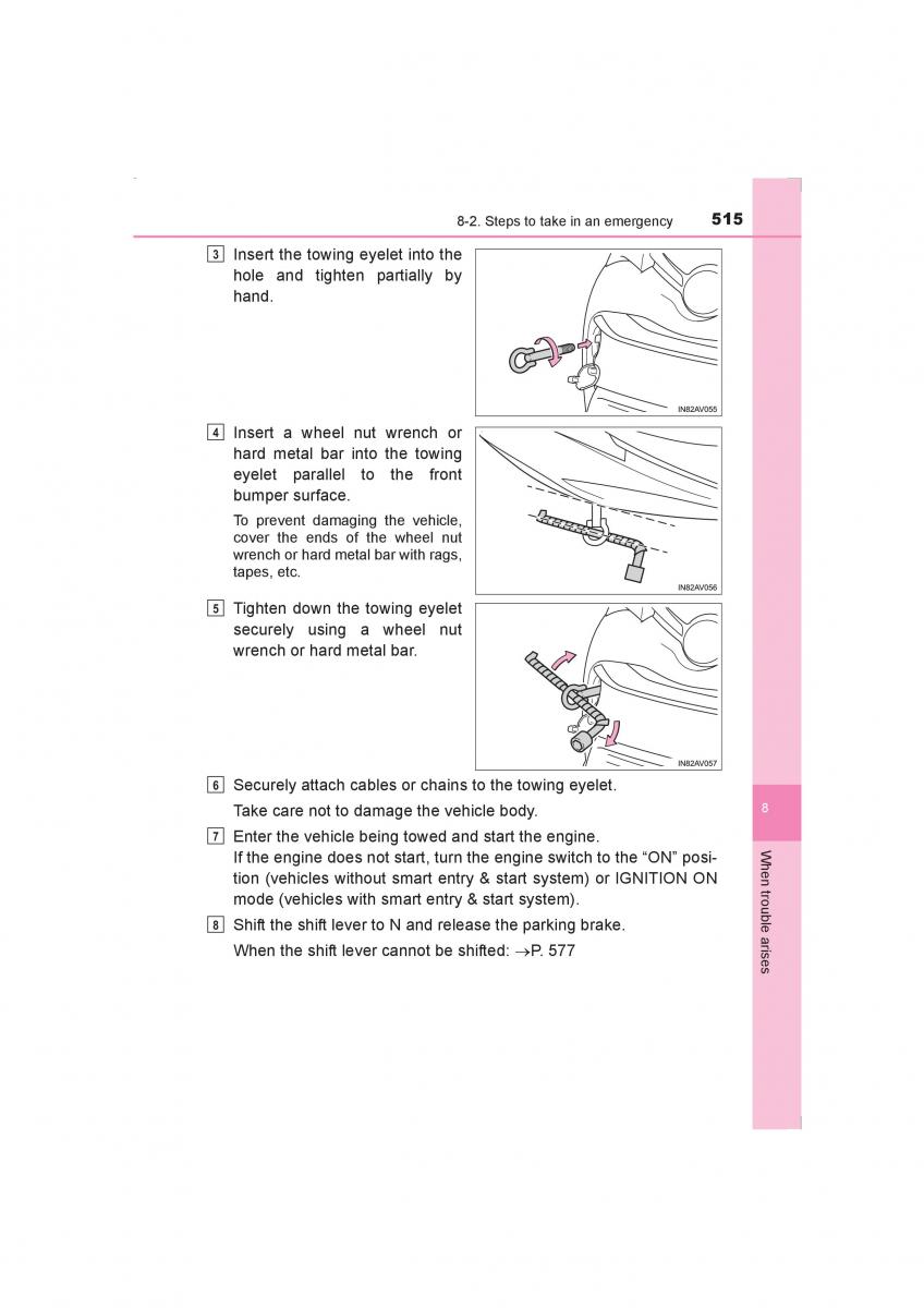 Toyota Avensis IV 4 owners manual / page 515