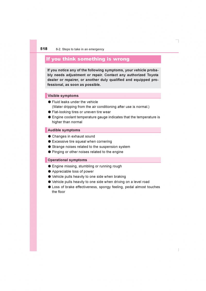 Toyota Avensis IV 4 owners manual / page 518