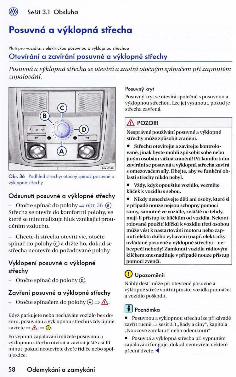 VW Golf VI 6 Variant navod k obsludze / page 60