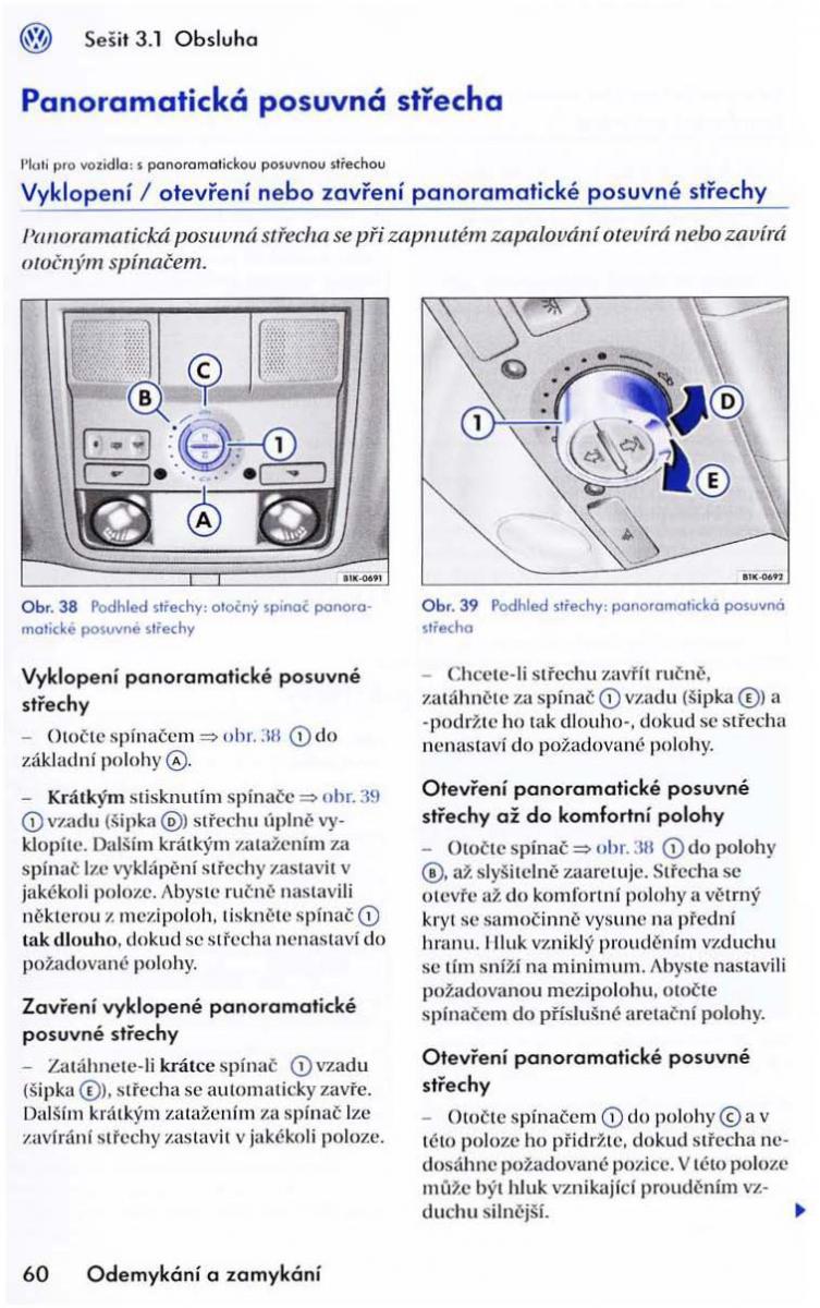 VW Golf VI 6 Variant navod k obsludze / page 62