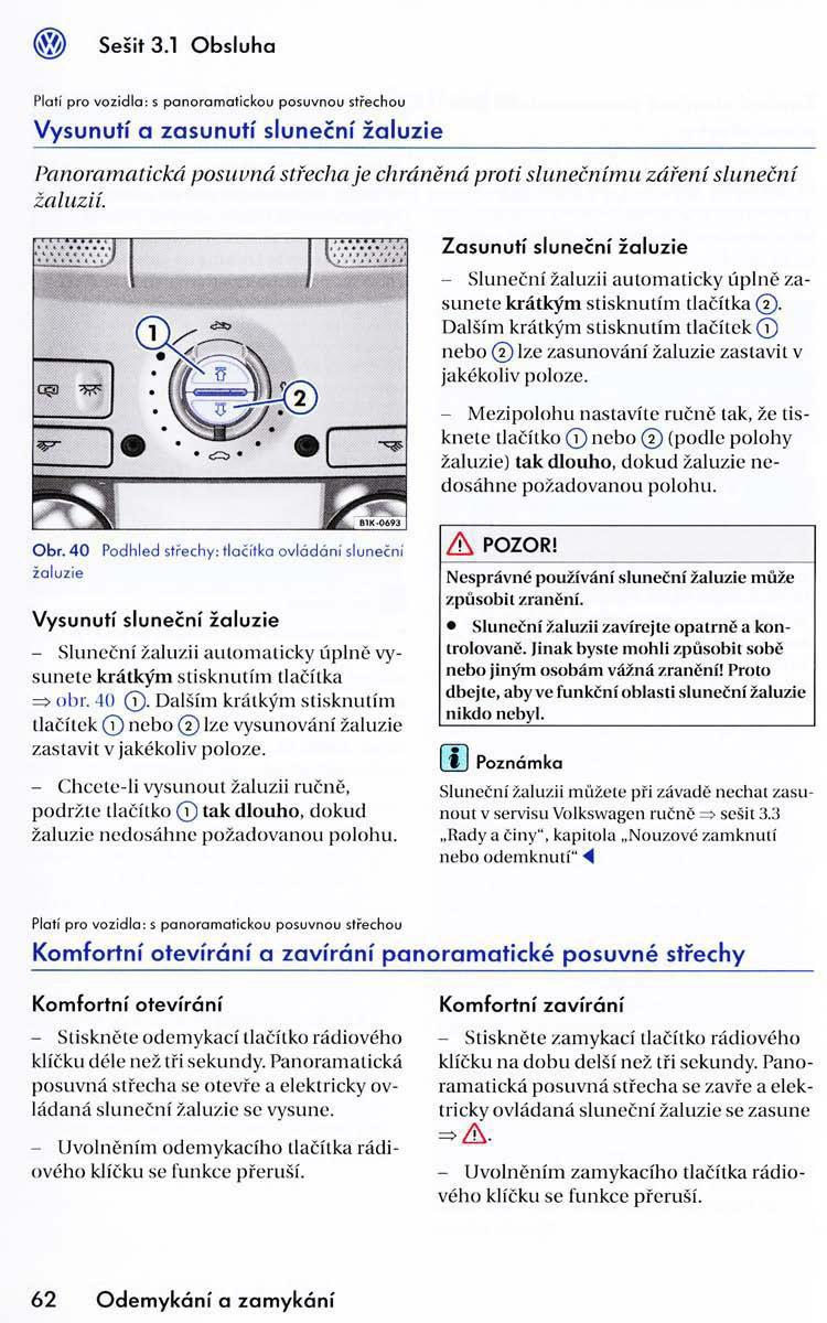 VW Golf VI 6 Variant navod k obsludze / page 64