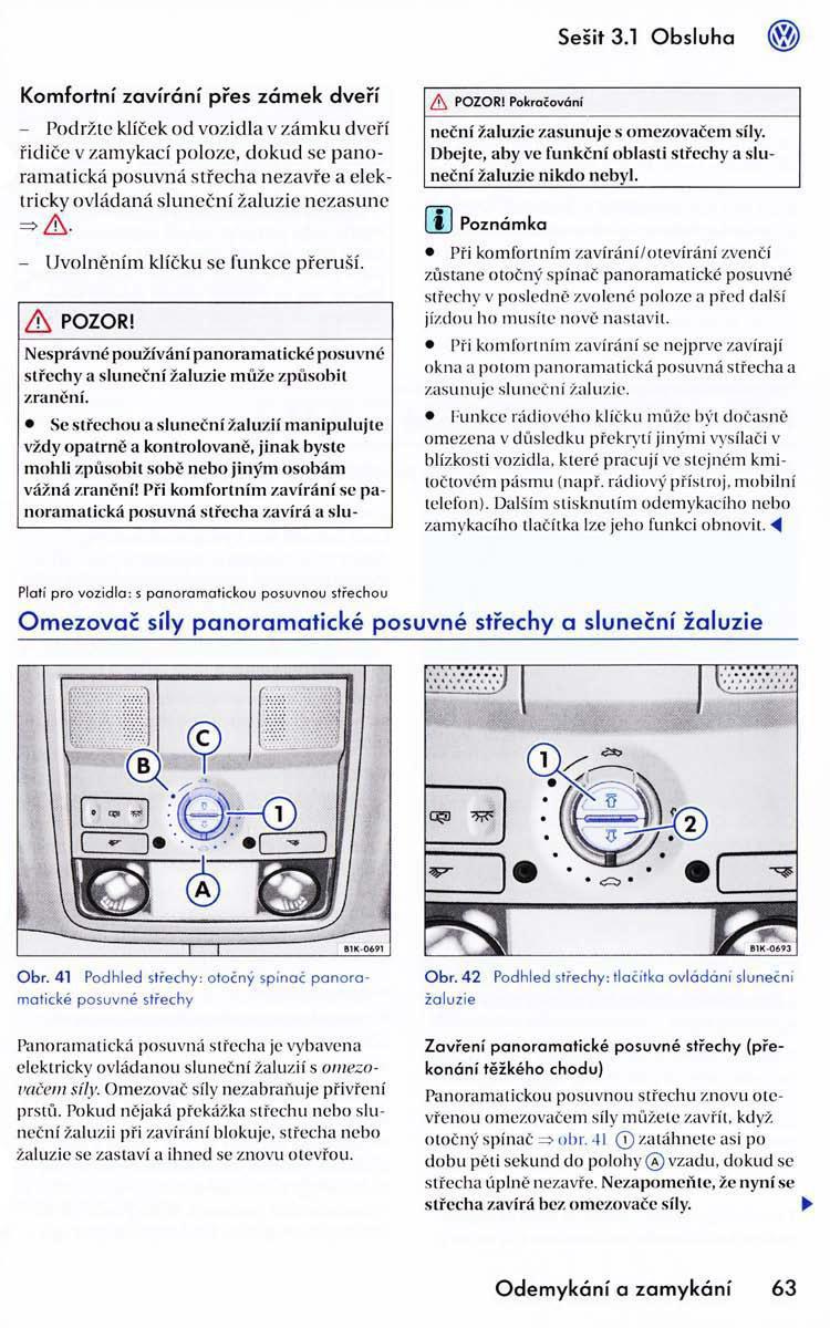 VW Golf VI 6 Variant navod k obsludze / page 65