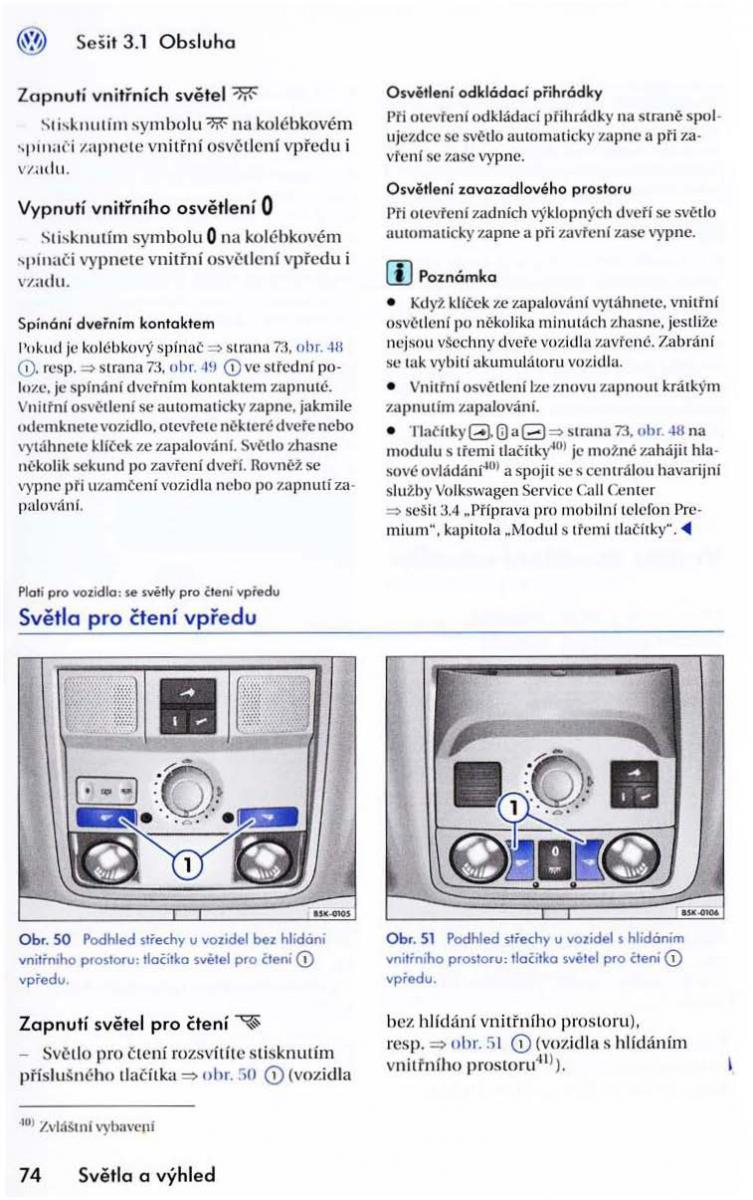 VW Golf VI 6 Variant navod k obsludze / page 76