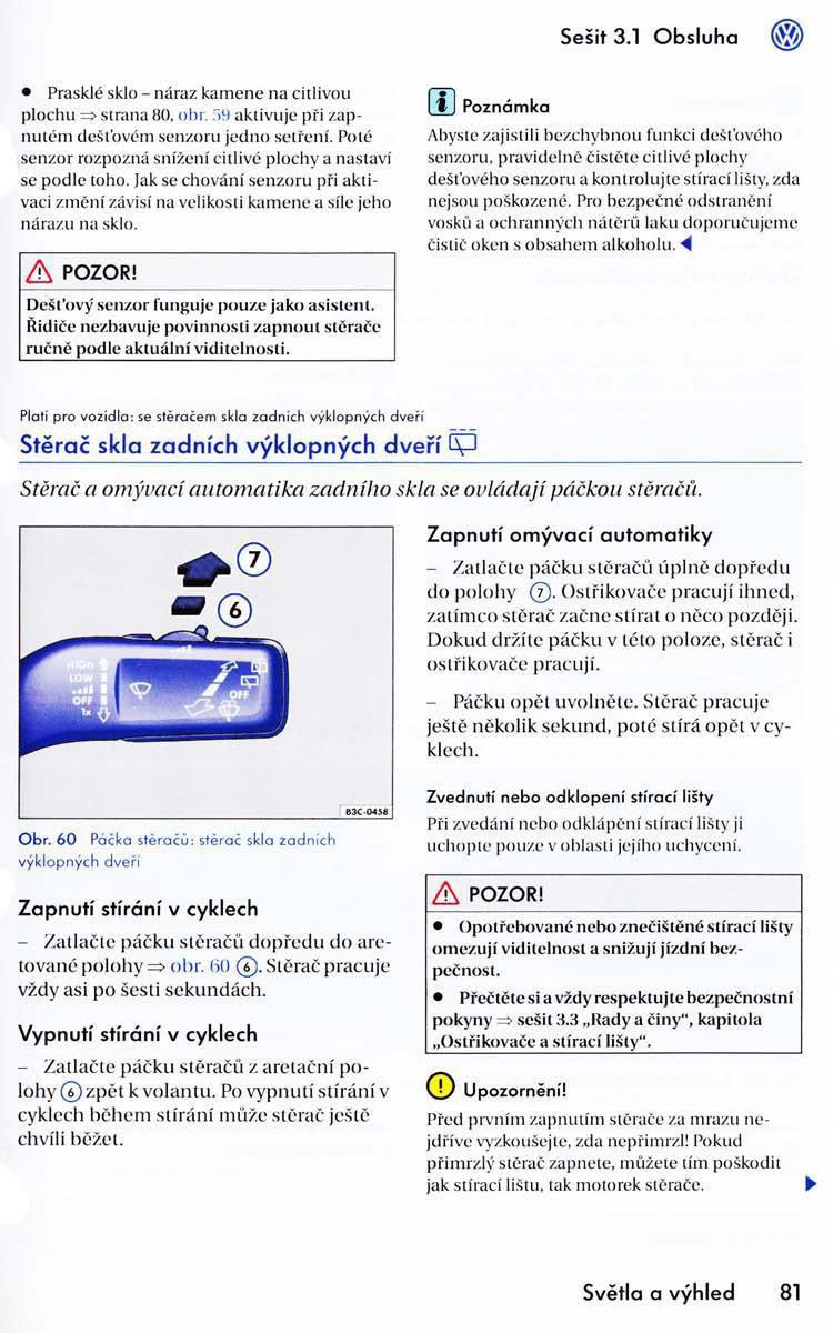 VW Golf VI 6 Variant navod k obsludze / page 83