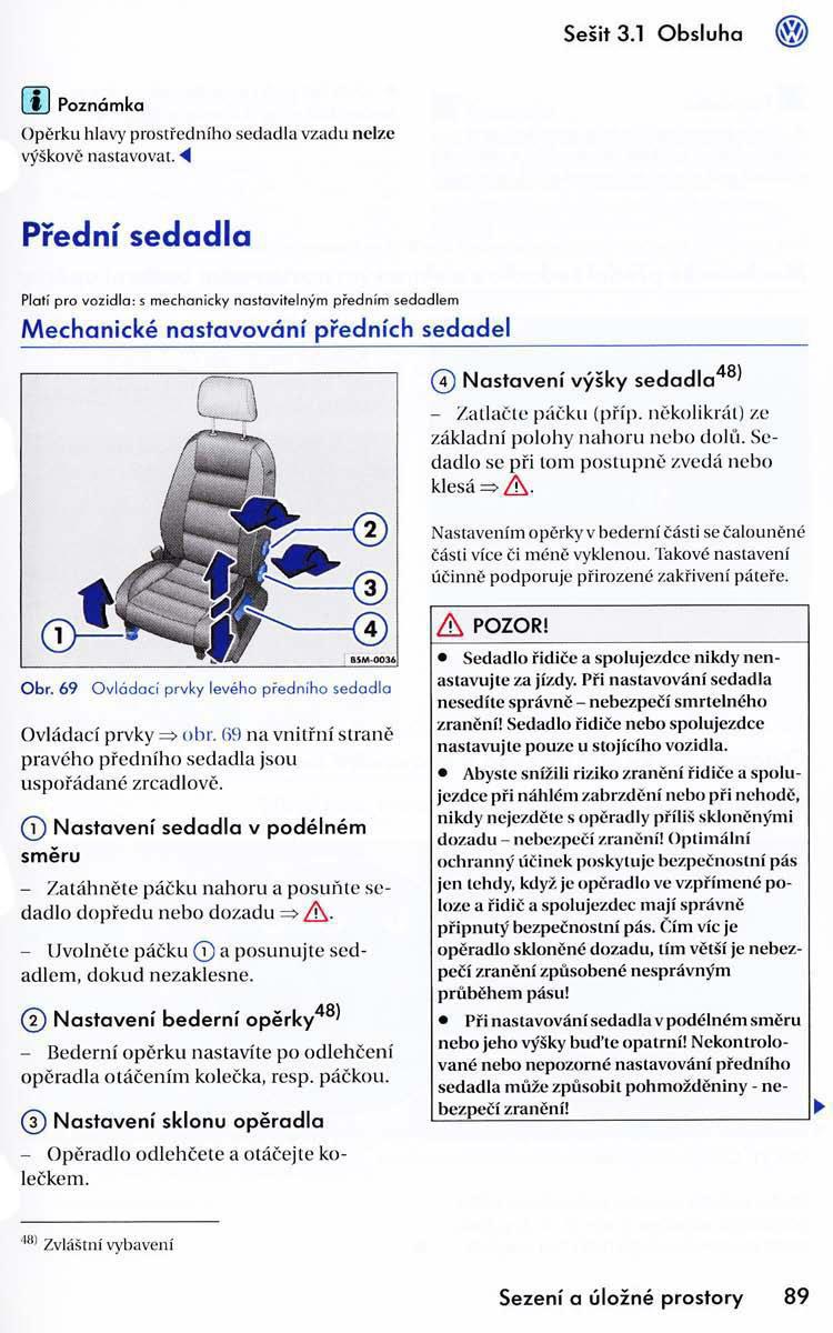 VW Golf VI 6 Variant navod k obsludze / page 91