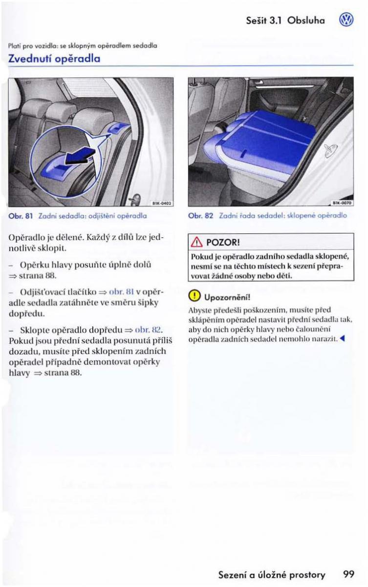 VW Golf VI 6 Variant navod k obsludze / page 101