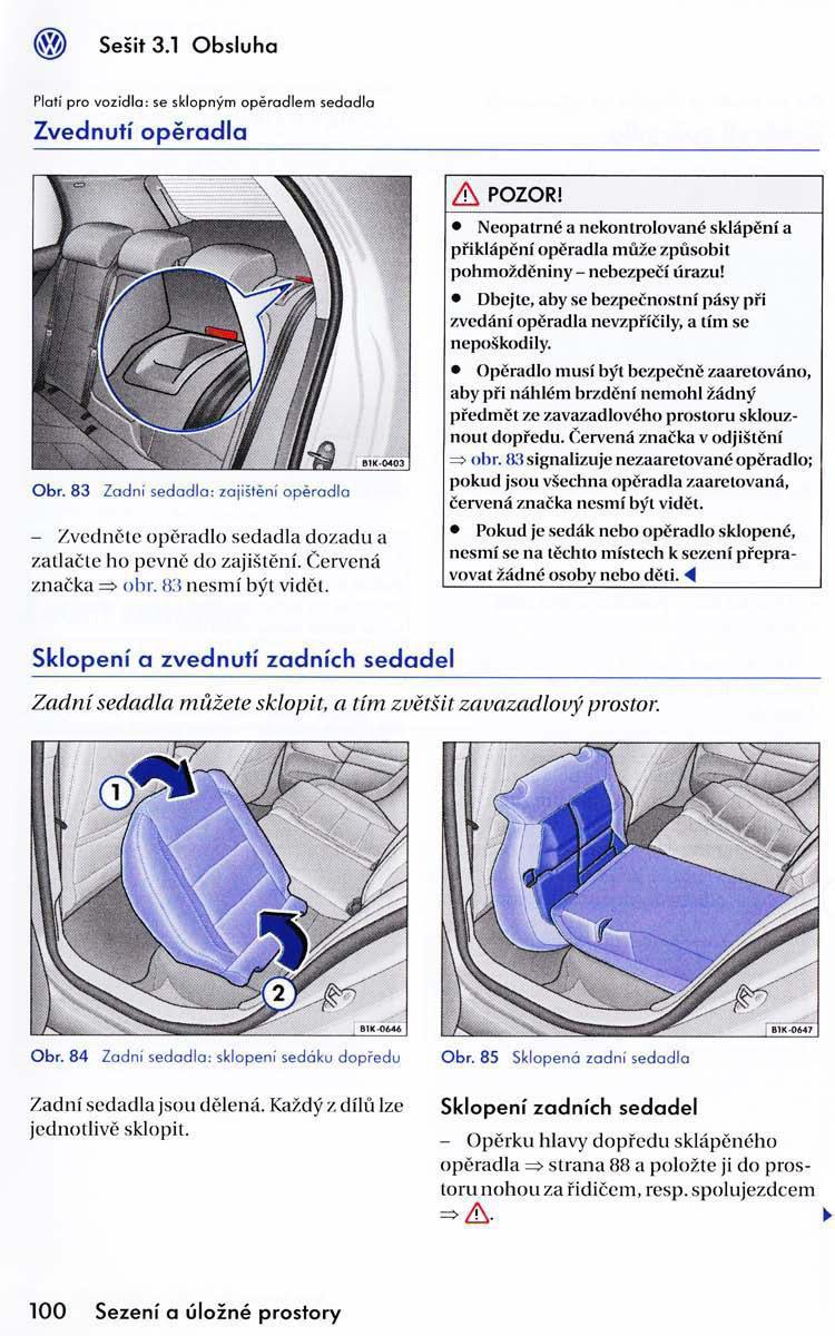 VW Golf VI 6 Variant navod k obsludze / page 102