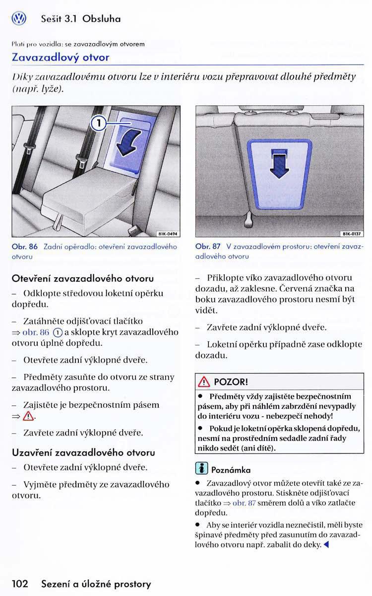 VW Golf VI 6 Variant navod k obsludze / page 104