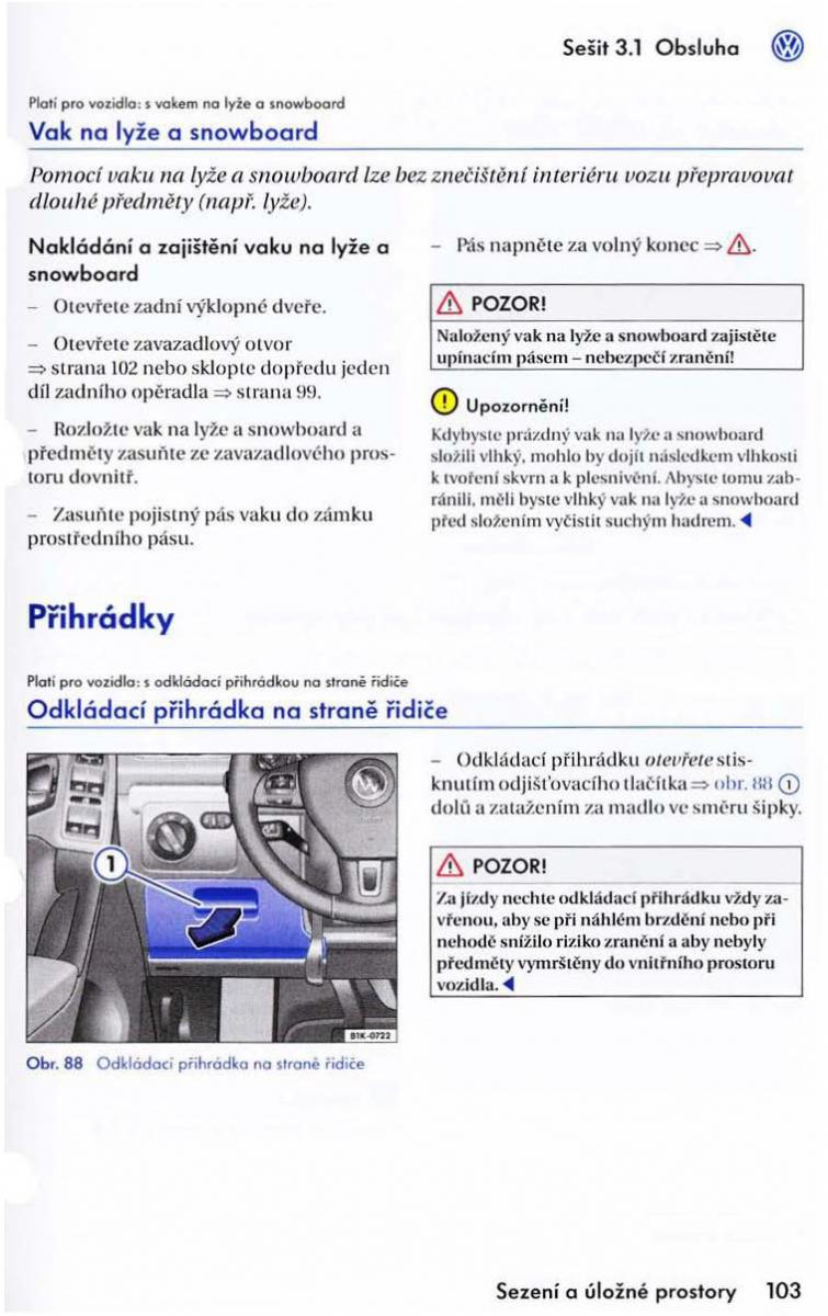 VW Golf VI 6 Variant navod k obsludze / page 105