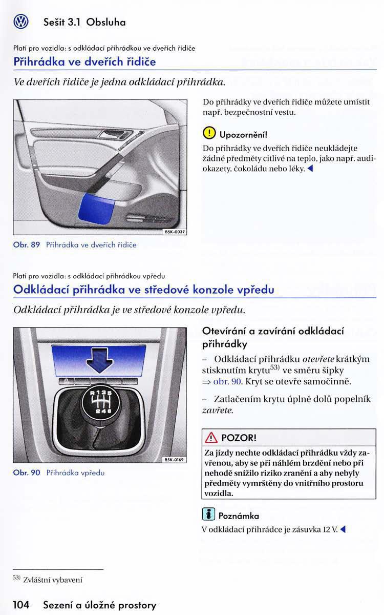 VW Golf VI 6 Variant navod k obsludze / page 106