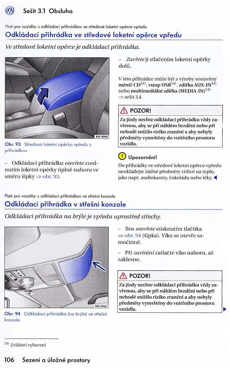 VW Golf VI 6 Variant navod k obsludze / page 108